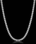 Square Rolo Chain Necklace Stainless Steel round Box Necklace for Men & Women