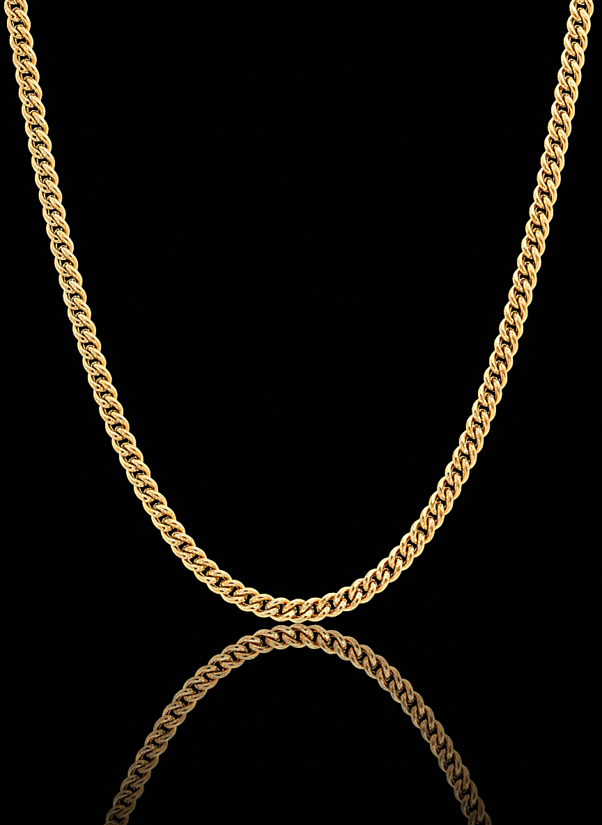 Curb Core Chain — Gold Tone Stainless Steel (24”)